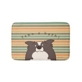 ボーダーコリー "ボダたま(黒)" -Retro- Badematte