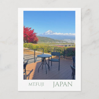 ポラロイド風 富士山と秋の紅葉 観光ポストカード | Modern Vintage Mt Fuji  Postkarte