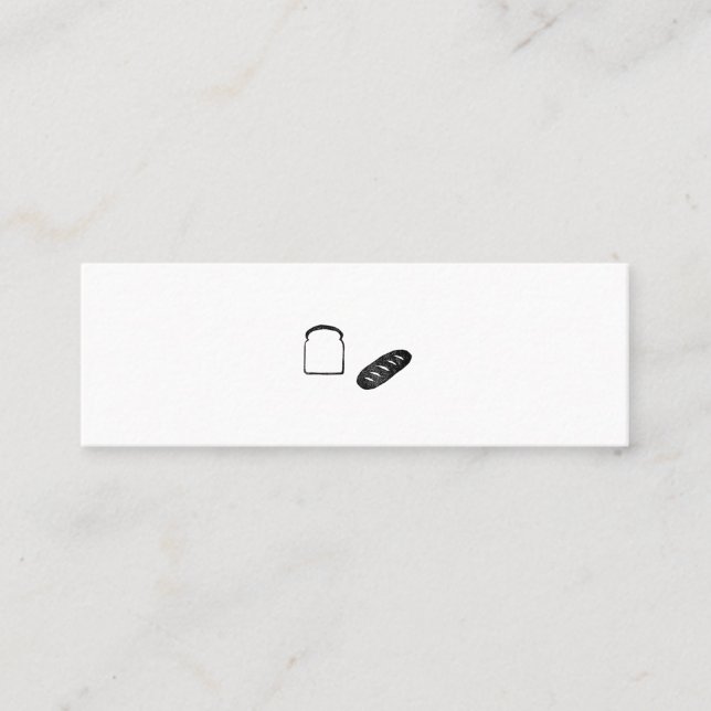 ミニマムでシンプルな名刺　ビジネスカード　食パン・フランスパン MINI VISITENKARTE (Vorderseite)