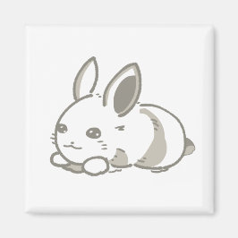 モダングレー&座りうさぎイラストデザイン MAGNET