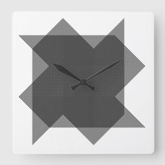 モ ア レ 現 象 で Nummer 030 Quadratische Wanduhr