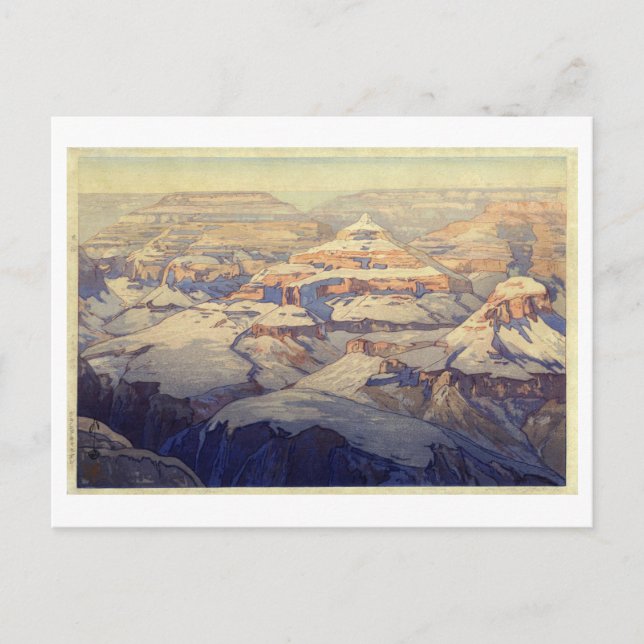 ラ ド キ グ ・ ニ オ, Grand Canyon, Yoshida, Woodcut Postkarte (Vorderseite)