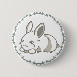リボンと黒うさぎのシンプルデザイン   BUTTON