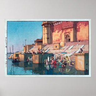 ヴ ァ ナ ラ, Varanasi, Hiroshi Yoshida Poster