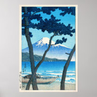 三 保 の 士, Mount Fuji in Miho, Hasui Kawase