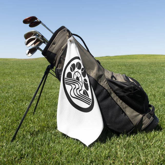 中輪に水に槌車 ゴルフタオル GOLFHANDTUCH (Gras)
