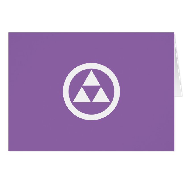丸に三つ鱗 (Vorderseite (Horizontal))