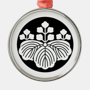 丸に五三桐 SILBERNES ORNAMENT