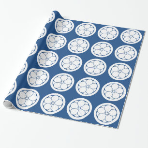 丸に八重梅 GESCHENKPAPIER