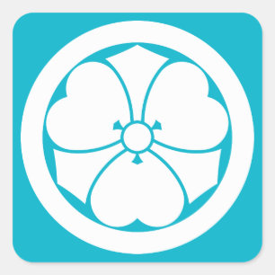 丸に剣酢漿草 QUADRATISCHER AUFKLEBER