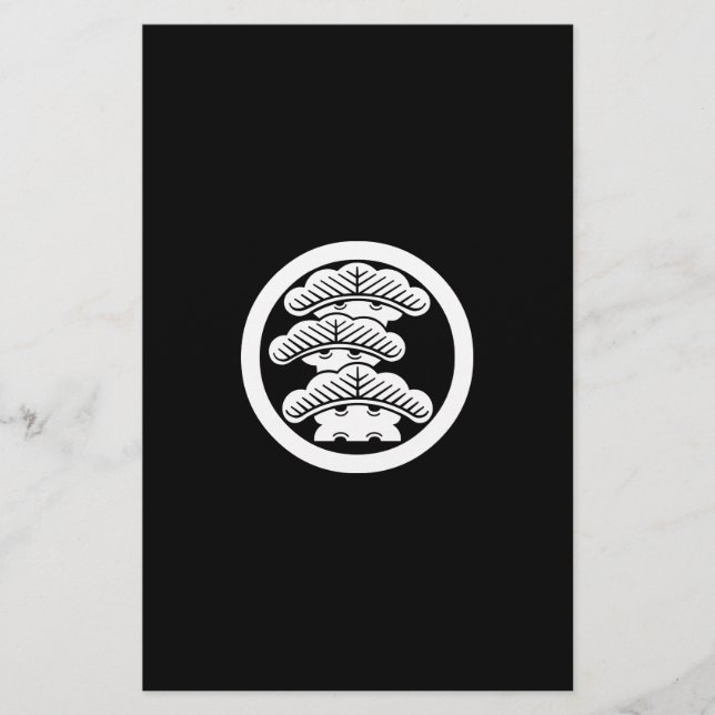 丸に左三階松 BRIEFPAPIER (Vorderseite)