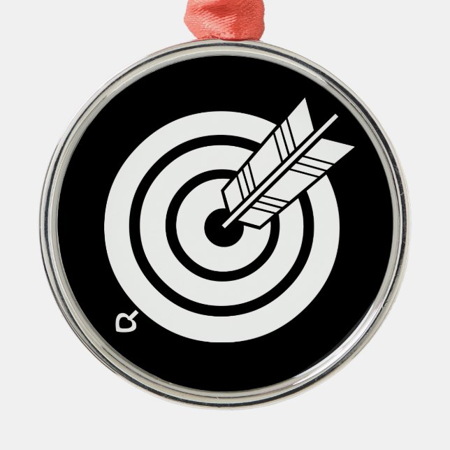 丸的に当たり矢 SILBERNES ORNAMENT (Vorne)