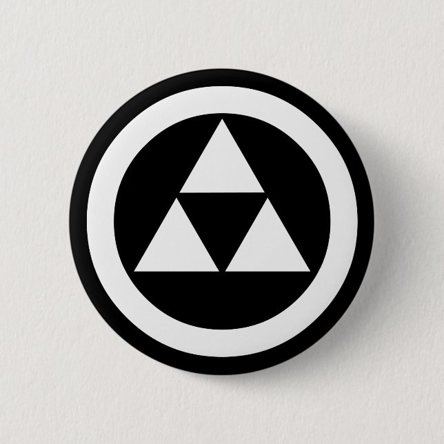 丸 に 三 つ 鱗 BUTTON (Vorderseite)