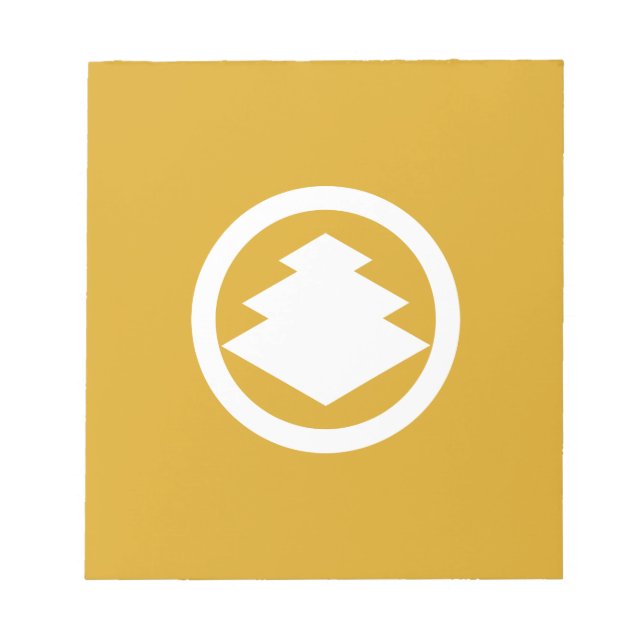 丸 に 三 階 菱 NOTIZBLOCK (Vorderseite)