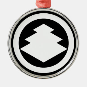 丸 に 三 階 菱 SILBERNES ORNAMENT