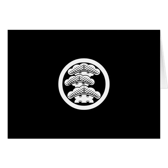 丸 に 左 三 松 階 (Vorderseite (Horizontal))