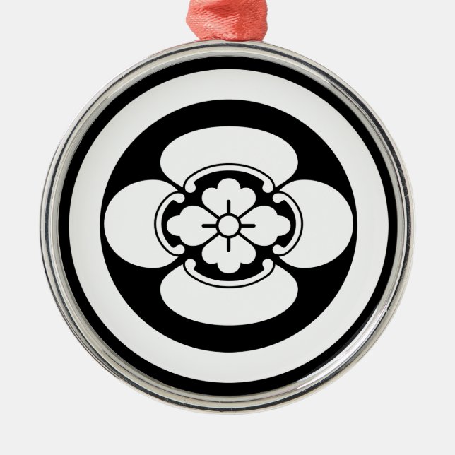 丸 に 木 瓜 ORNAMENT AUS METALL (Vorne)