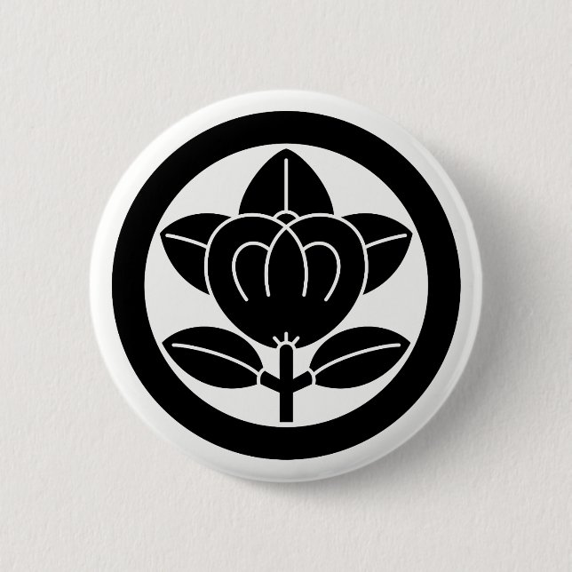 丸 に 橘(六 割 り BUTTON (Vorderseite)