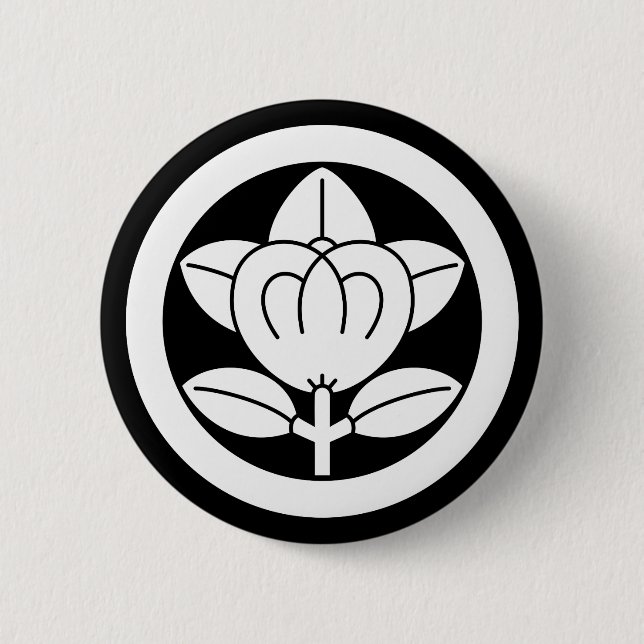 丸 に 橘(六 割 り BUTTON (Vorderseite)