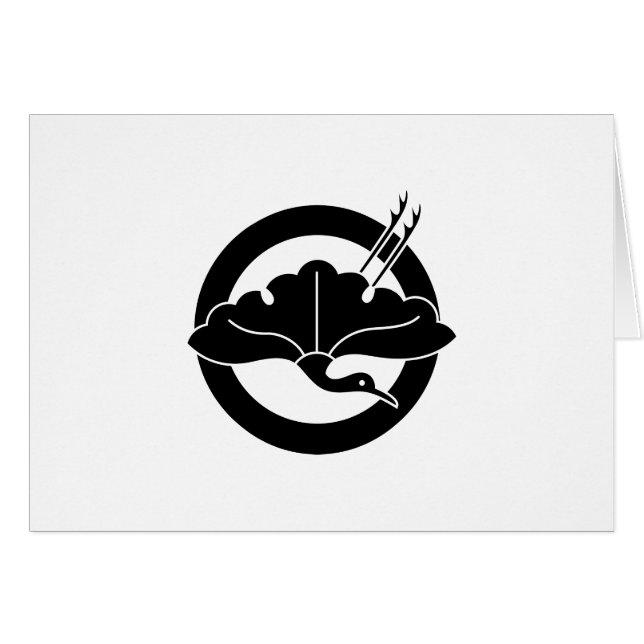 丸 に 銀 杏 鶴 (Vorderseite (Horizontal))