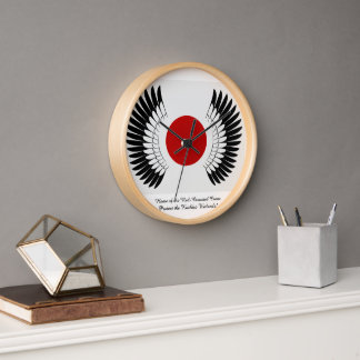 丹頂旗時計（Wall Clock with Red-Crowned Crane Flag） Uhr