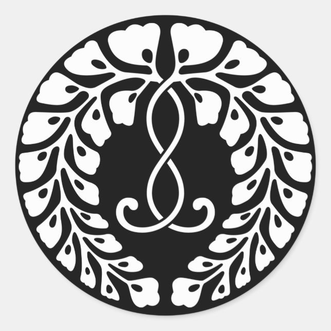 九 条 藤 RUNDER AUFKLEBER (Vorderseite)