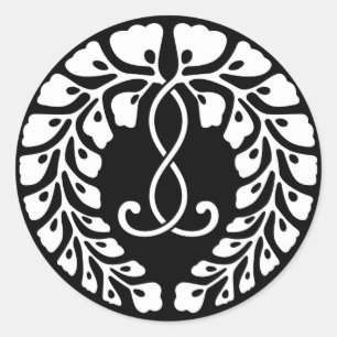 九 条 藤 RUNDER AUFKLEBER