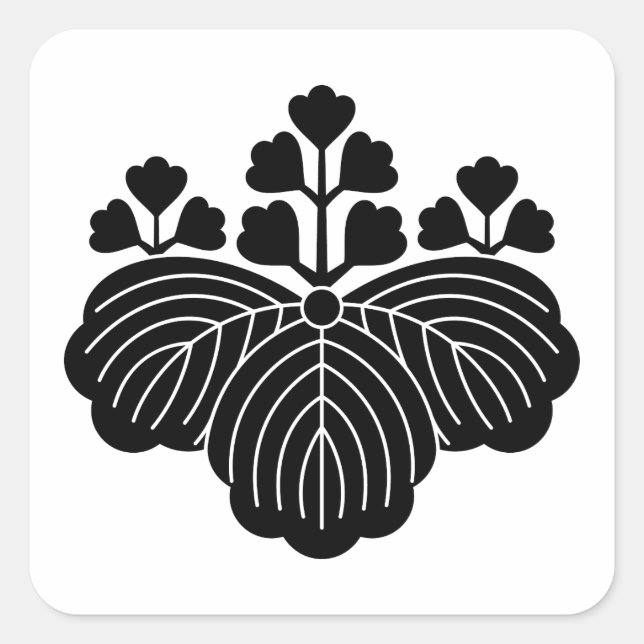 五三桐 QUADRATISCHER AUFKLEBER (Vorderseite)