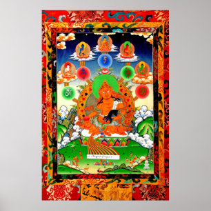 五 佛 與 財 神LINEAGE 5 BUDDHA YELLOW JAMBHALA Poster
