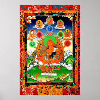 五 佛 與 財 神LINEAGE 5 BUDDHA YELLOW JAMBHALA Poster