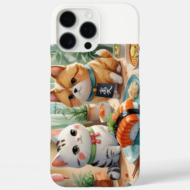「仲良し猫の寿司時間（Cat Friends' Sushi Time）」 Case-Mate iPhone Hülle (Rückseite)