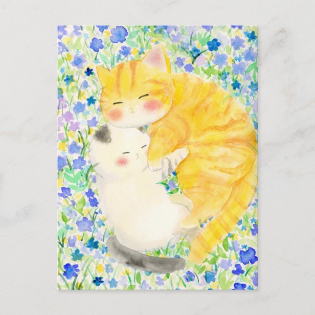 仲良し FEIERTAGSPOSTKARTE (Vorderseite)