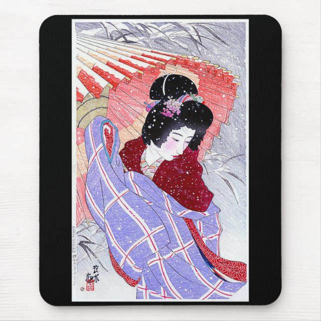 伊東深水『吹雪』 MOUSEPAD (Vorne)