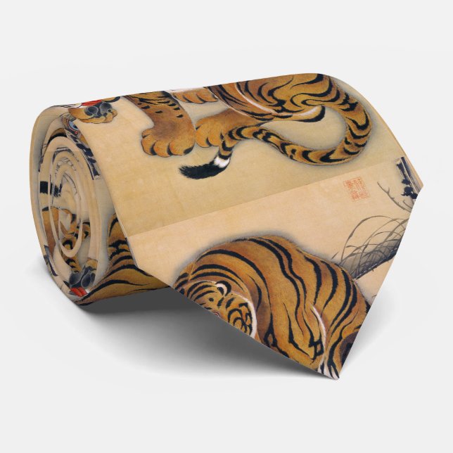 伊 藤 若 冲 虎 図 KRAWATTE (Gerollt)