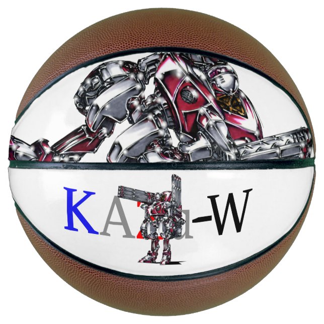 作品番号00010　「高出力荷粒子砲3連装2基装備の砲兵機」 BASKETBALL (Vorderseite)