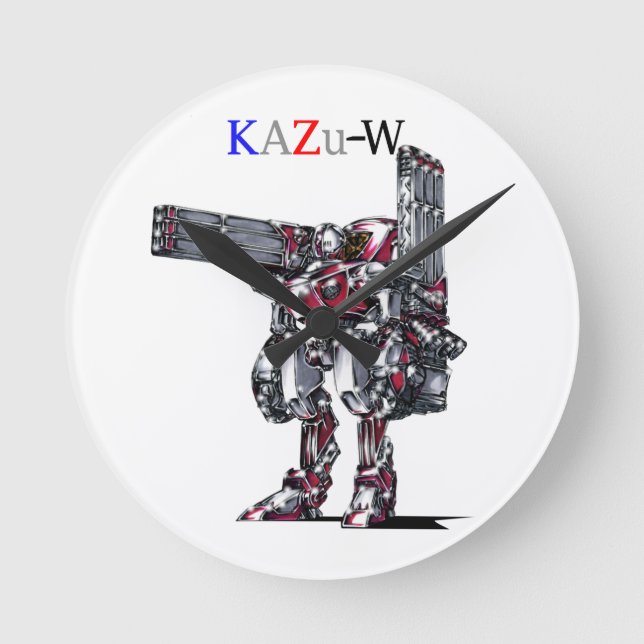 作品番号00010　「高出力荷粒子砲3連装2基装備の砲兵機」 RUNDE WANDUHR (Vorderseite)