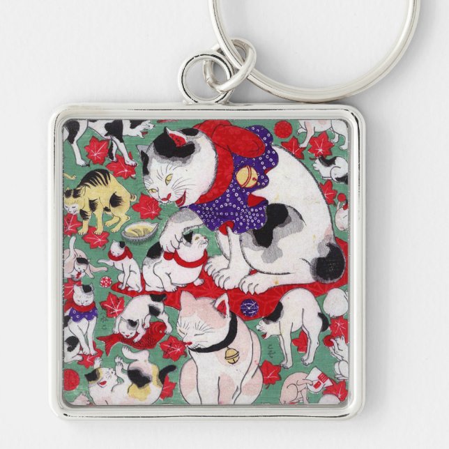 作 者 不 Katzen, Autor unbekannt Schlüsselanhänger (Vorne)