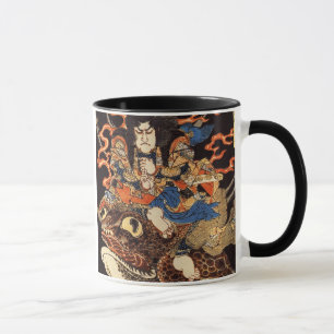 侍と化け蛙, 国芳 Samurais und riesiger Frosch, Kuniyoshi, Tasse