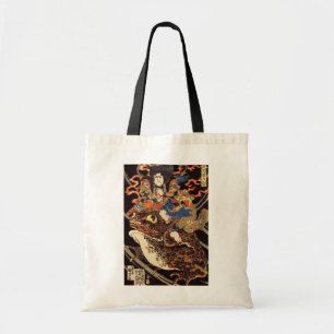 侍と化け蛙, 国芳 Samurais und riesiger Frosch, Kuniyoshi, Tragetasche