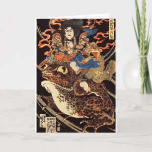 侍 と 化 蛙, 国 芳 Samurai und Riesenfrosch, Kuniyoshi,  Karte