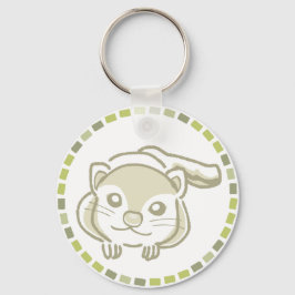 優しいタイル模様＆ムササビイラスト SCHLÜSSELANHÄNGER