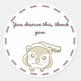 優しいムササビデザインのパステルカラー RUNDER AUFKLEBER