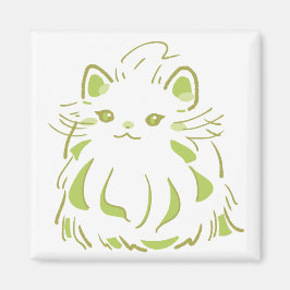 優雅なペルシャ猫とみどりのやすらぎデザイン MAGNET