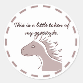 優雅な馬柄のカスタマイズ可能な RUNDER AUFKLEBER