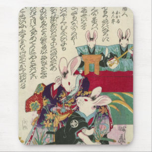 兎 歌 舞 役 者, の, zwei Schauspieler von Rabbit, Yoshif Mousepad