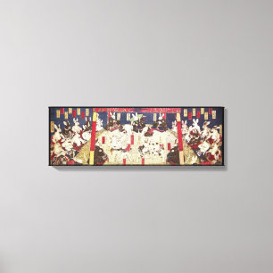 兎 相 撲, 芳 Sumo Rabbits, Yoshifuji, Ukiyo-e, Leinwanddruck