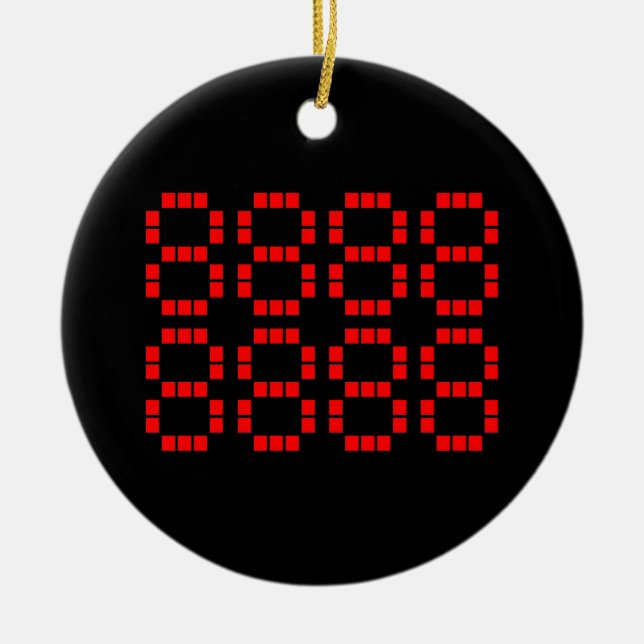 八 八 八 八 八 八 888888888 | Glückszahlen Keramik Ornament (Vorne)
