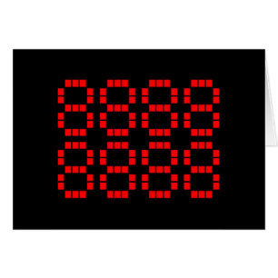 八 八 八 八 八 八 888888888 Lucky Numbers Card