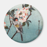 八 重 桜 鳥, 広 重 Cherry Blossom & Bird, Hiroshige, Uki