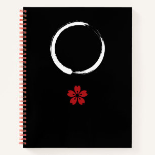 円相桜 Enso Sakura – Japan Zen Schwarzes Notizbuch